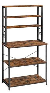 Raft de bucatarie, Vasagle, 40 x 80 x 167 cm, KKS019B01, Maro Rustic