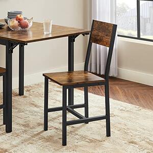 Set 2 scaune dining, Vasagle, Negru , 87.6x50x36 cm