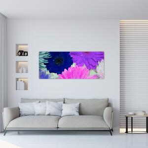 Tablou cu flori colorate (120x50 cm)