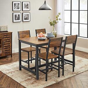Set 2 scaune dining, Vasagle, Negru , 87.6x50x36 cm
