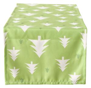 Napron textil pentru masa SCANDI TREES 40x140 cm, verde