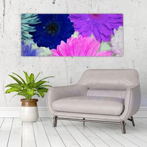 Tablou cu flori colorate (120x50 cm)