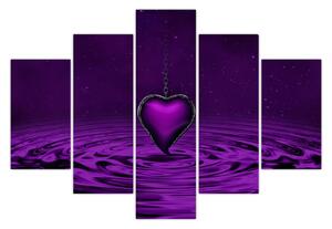 Tablou ci inima violetă (150x105 cm)