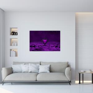 Tablou ci inima violetă (90x60 cm)