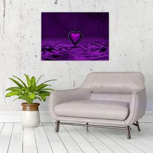 Tablou ci inima violetă (70x50 cm)