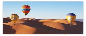 Tablou - baloane zburătoare în deșert (120x50 cm)