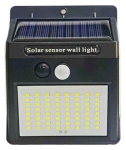 Lampa cu incarcare solara si senzor de miscare pentru exterior, 64 LED cu distanta de inductie, montaj pe perete, fara cabluri, Tahagov