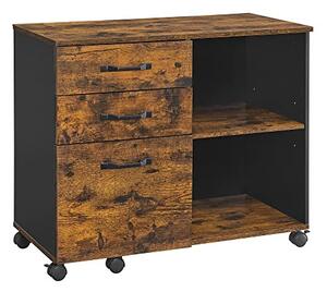 Comoda birou, Vasagle, Negru , 80x40x66 cm