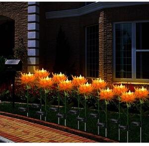 Lampa Solara LED tip Crizantema cu o floare pentru Gradina, Inaltime 80 cm, Tahagov