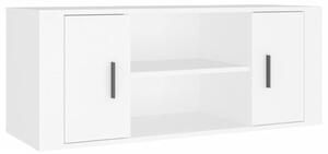 Comodă TV, alb, 100x35x40 cm, lemn prelucrat