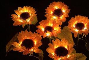 Lampa solara LED tip Floarea Soarelui, inaltime 70 cm, Pentru gradina, Tahagov
