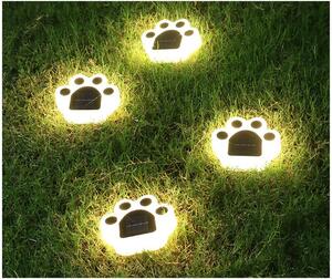 Lampa solara LED, Tip laba de urs, pentru gazon sau gradina, Rezistenta la apa, Tahagov, Alb cald