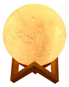 Lampa de veghe luna, culori, lumina LED alb cald, alimentare baterii, stand din plastic, 15 cm, Tahagov