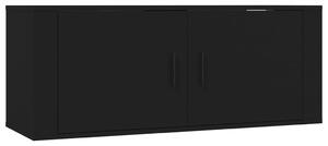 Dulap TV montat pe perete, negru, 100x34,5x40 cm