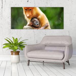 Tablou cu maimuțe (120x50 cm)