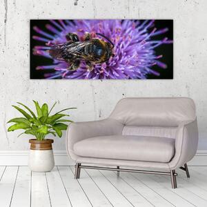 Tablou cu albina pe floare (120x50 cm)