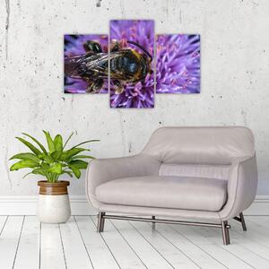 Tablou cu albina pe floare (90x60 cm)