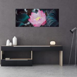 Tablou cu floare roz (120x50 cm)