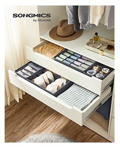 Set 8 organizatoare pentru sertare, Songmics, 32 x 10 x 32 cm, RUS08GY, Gri