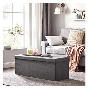 Banca de depozitare, Songmics, 110 x 38 x 38 cm, 300 Kg, ‎LSF77K, Gri