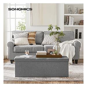Spatiu de depozitare tip banca, Songmics, 110 x 38 x 38 cm, 120 L, LSF77G, Gri