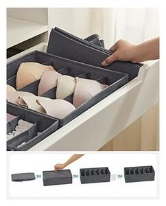 Set 8 organizatoare pentru sertare, Songmics, 32 x 10 x 32 cm, RUS08GY, Gri