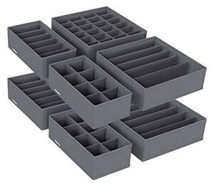 Set 8 organizatoare pentru sertare, Songmics, 32 x 10 x 32 cm, RUS08GY, Gri