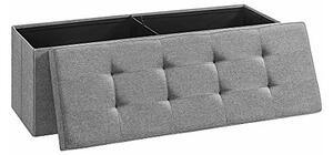 Spatiu de depozitare tip banca, Songmics, 110 x 38 x 38 cm, 120 L, LSF77G, Gri