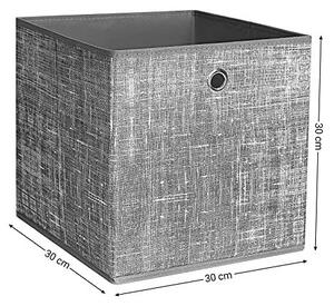 Set 6 cuburi de depozitare, Songmics, 30 x 30 x 30 cm, RFB02LG-3, Gri