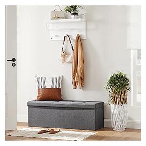 Banca de depozitare, Songmics, 110 x 38 x 38 cm, 300 Kg, ‎LSF77K, Gri