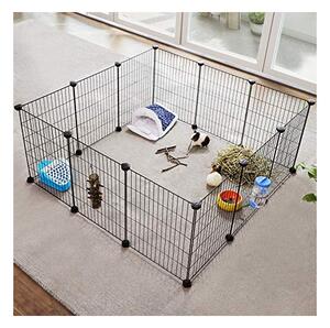Tarc pentru animale de companie, Songmics, Negru, LPI01H, 143 x 73 x 46 cm