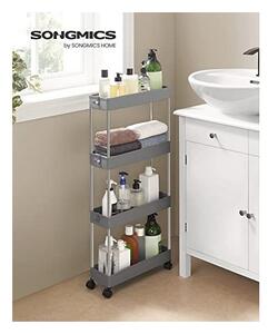 Carucior pentru depozitare, Songmics, Gri, KSC008G01, 40 x 12 x 86 cm