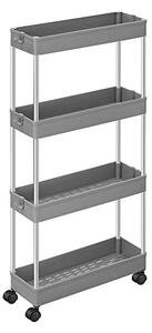 Carucior pentru depozitare, Songmics, Gri, KSC008G01, 40 x 12 x 86 cm