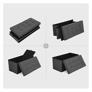 Cutie depozitare, Songmics, 80L, 300 Kg, LSF46GYZ, 76 x 38 x 38 cm