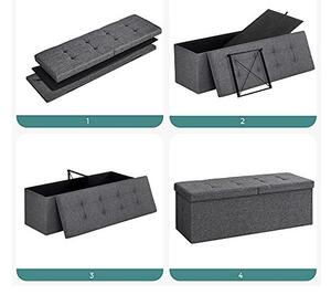 Cutie depozitare, Songmics, LSF76GYZ, Gri, 300 Kg, 110 x 38 x 38 cm