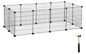Tarc pentru animale de companie, Songmics, Negru, LPI01H, 143 x 73 x 46 cm