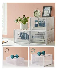 Set 18 cutii de pantofi, Songmics, Transparent, LSP18MWT