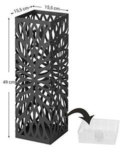 Suport pentru umbrele, Songmics, Negru, 15.5 x 15.5 x 49 cm, LUC48B