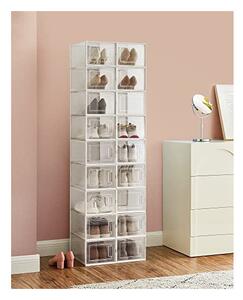 Set 18 cutii de pantofi, Songmics, Transparent, LSP18MWT