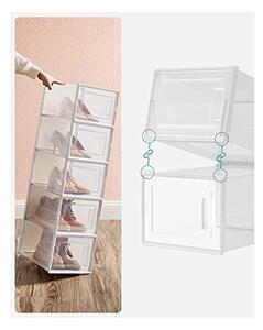 Set 18 cutii de pantofi, Songmics, Transparent, LSP18MWT