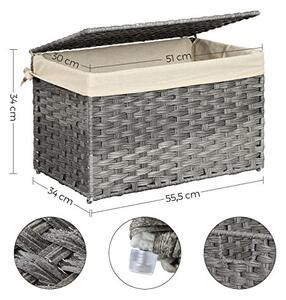 Cutie de depozitare, Songmics, RST56WG, 65 L, 55.5 x 34 x 34 cm