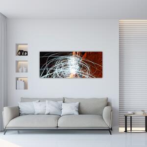 Tablou cu valuri de lumini (120x50 cm)
