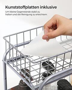 Organizator bucatarie, Songmics, Argintiu, 36x21x25.5-31.5 cm