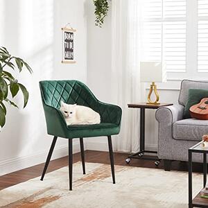 Set 2 scaune dining, Songmics, Verde, 62.5x60x85 cm