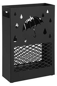 Suport pentru umbrele, Songmics, Negru, 28.5x12.2x41 cm