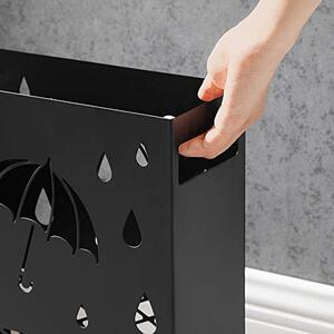 Suport pentru umbrele, Songmics, Negru, 28.5x12.2x41 cm
