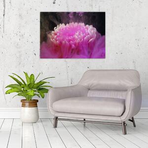 Tablou cu floare în fum roz (70x50 cm)