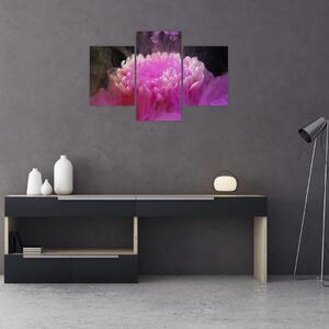 Tablou cu floare în fum roz (90x60 cm)