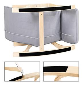 Scaun balansoar, Songmics, Gri, 116x67x88 cm