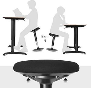 Scaun de bar, Songmics, Negru, 36x36x(50-65) cm